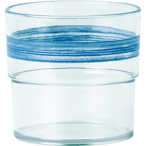 Waca Trinkbecher Colour 0,23L klar/blau, stapelbar und spülmaschinengeeignet
