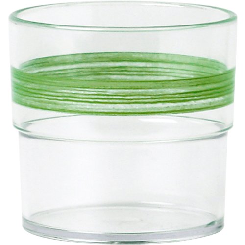 Waca Trinkbecher Colour 0,23L SAN klar/grün für Gastronomie