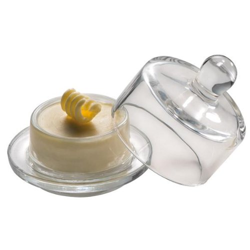 APS Butterservierer aus Glas, ideal für Gastronomie, Ø 9 cm, H: 9 cm