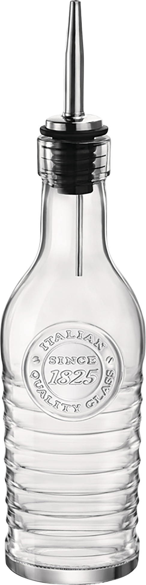 Bormioli Essig/Ölflasche aus Glas mit Ausgießer für Gastronomie