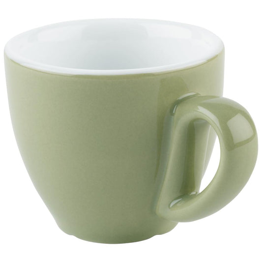 APS Espressotasse -SNUG- aus Porzellan, grün, stapelbar, 80 ml