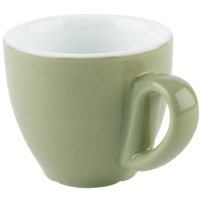 APS Espressotasse -SNUG- aus Porzellan, grün, stapelbar, 80 ml