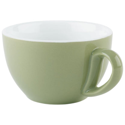 APS Cappuccinotasse -SNUG- aus Porzellan für Cappuccino, grün, stapelbar
