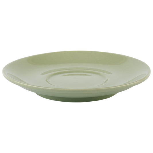 APS Cappuccinountertasse -SNUG- aus Porzellan, grün, Ø 15,5 cm, ideal für Cafés und Restaurants.