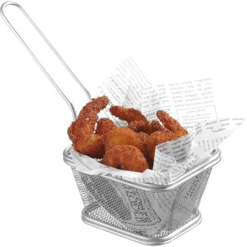 Hendi Servier-Frittierkorb Snack-Holder rechteckig 10x8,5 cm für Snacks und Beilagen