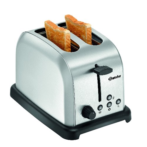 Bartscher 2 Scheiben Toaster aus Edelstahl, ideal für Gastronomie