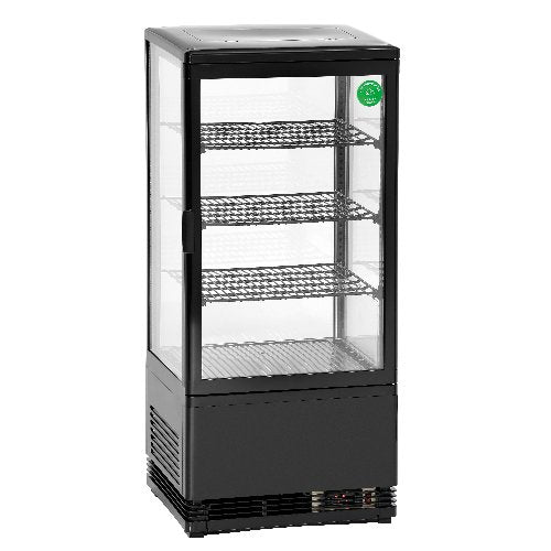 Bartscher Mini Kühlvitrine 98 Liter schwarz für Gastronomiebetriebe
