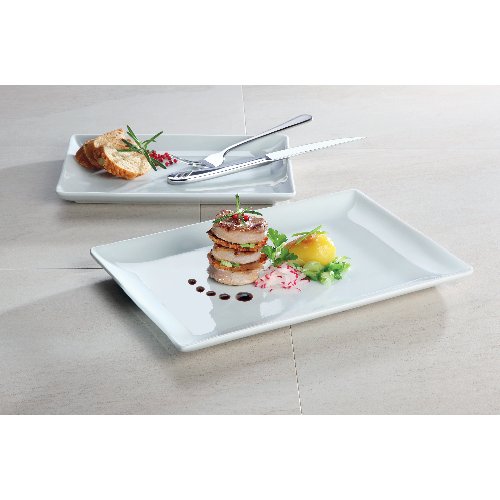 cent Teller Scoup rechteckig 25,0x17,0 cm, Porzellan für Gastronomie
