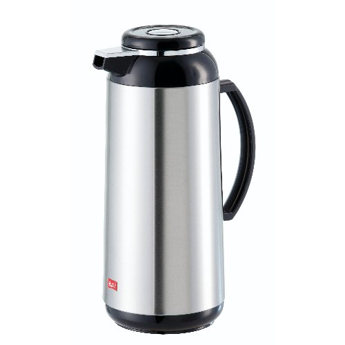 Melitta Isolierkanne 2,2 l mit Glaskolben und Pumpmechanik für Gastronomie und Büros