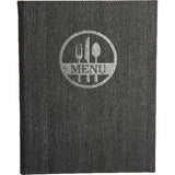 cent Speisekarte "Madera" A4 Kunstleder mit "MENU"-Logo und BS anthrazit