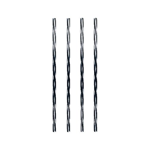 Kögler Mehrweg Trinkhalme transparent/schwarz für Cocktails