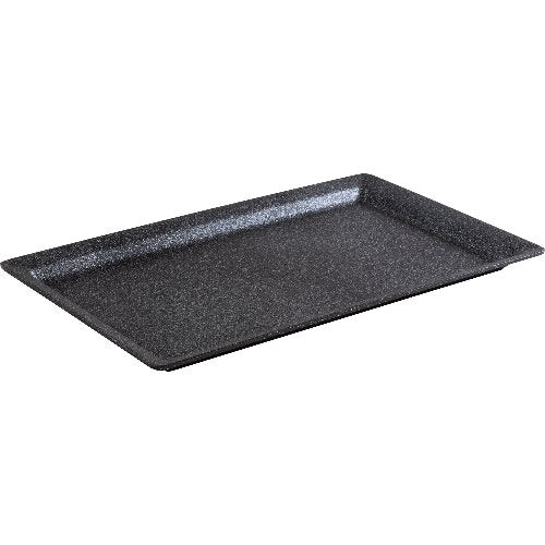 APS Tablett Frostfire schwarz/silber, Aluminium antihaftbeschichtet GN 1/1, 53x32,5cm