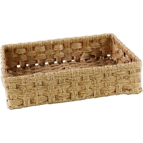 cent Korb H: 8cm beige, Polyrattan für Buffet und Präsentation