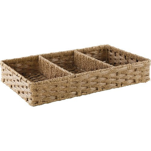 cent Besteckkorb GN 1/1 aus Polyrattan mit drei Fächern für die Gastronomie