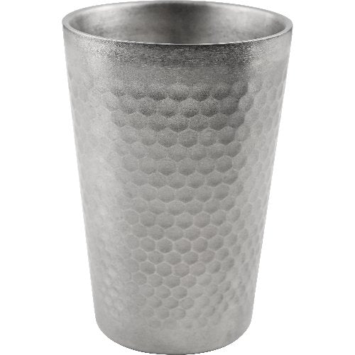 fivestars Yoko Becher aus Edelstahl mit Hammerschlag Look für Gastronomie