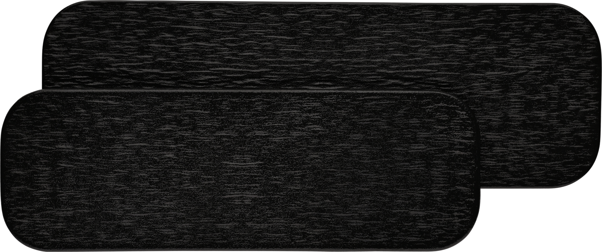 fivestars Lavanit schwarze Platte 25,1x8,5cm für Gastronomie