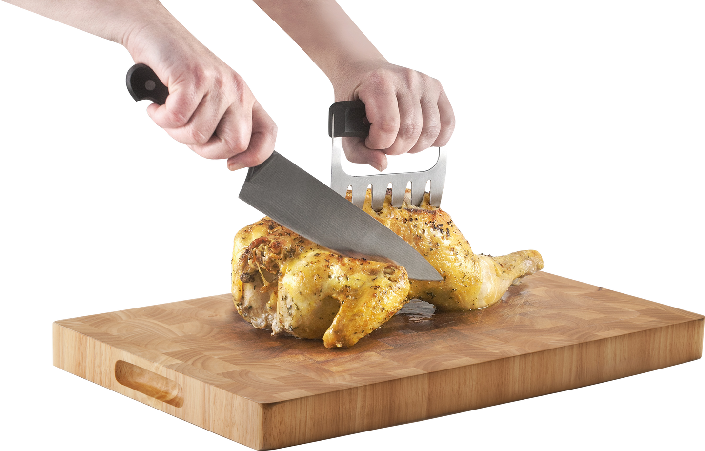 Lacor Fleischkrallen aus Edelstahl für Zerkleinern von Fleisch und Vermengen von Salaten.