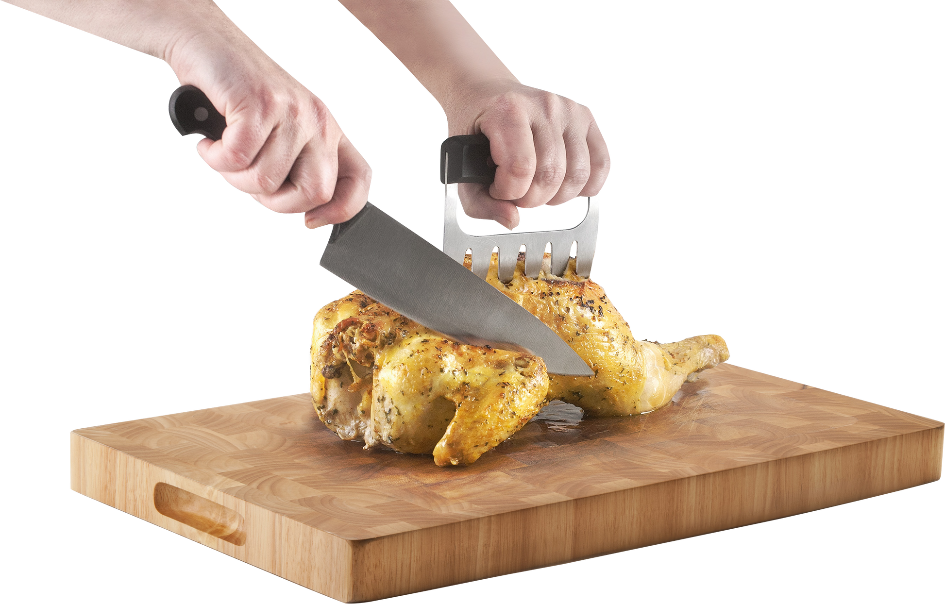 Lacor Fleischkrallen aus Edelstahl für Zerkleinern von Fleisch und Vermengen von Salaten.