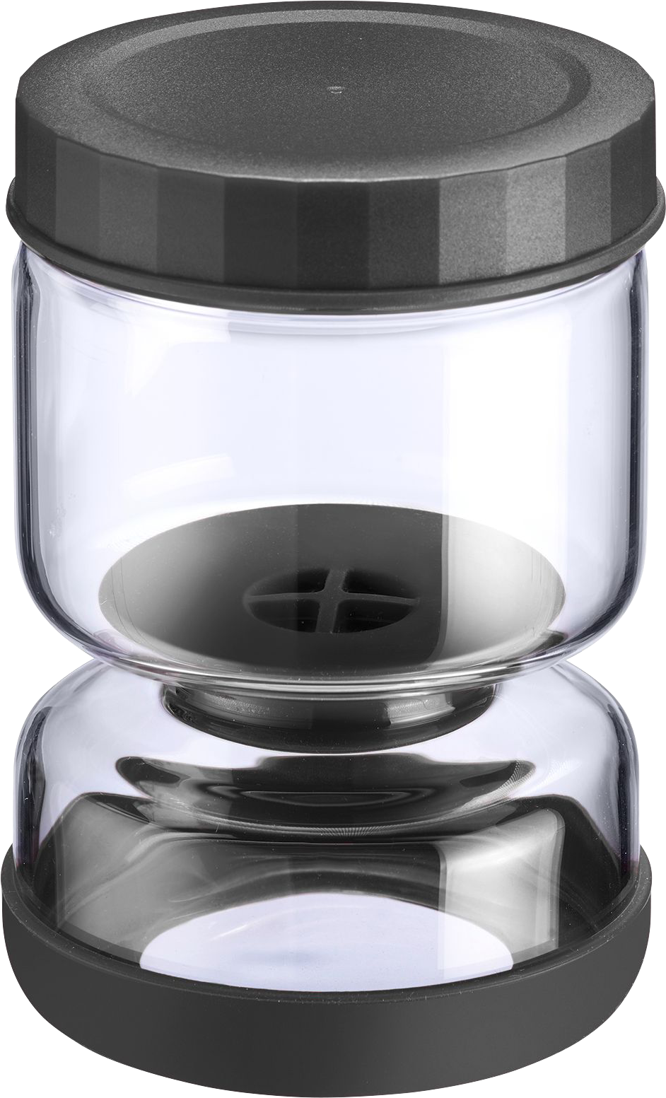 Westmark Abtropfglas Zwei-Kammer-System 750ml für die Aufbewahrung und Servieren von Lebensmitteln