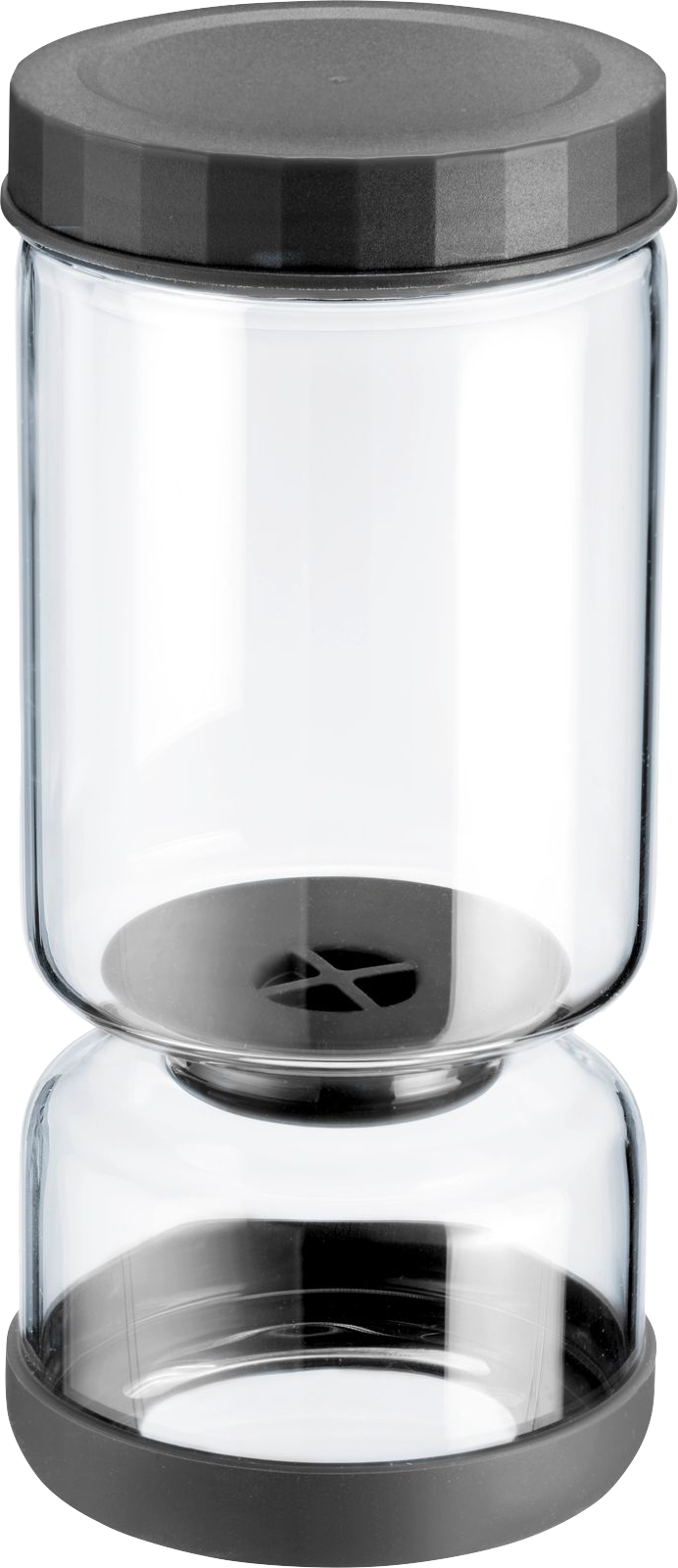 Westmark Abtropfglas Zwei-Kammer-System 1300ml für Aufbewahrung und Servieren von Lebensmitteln