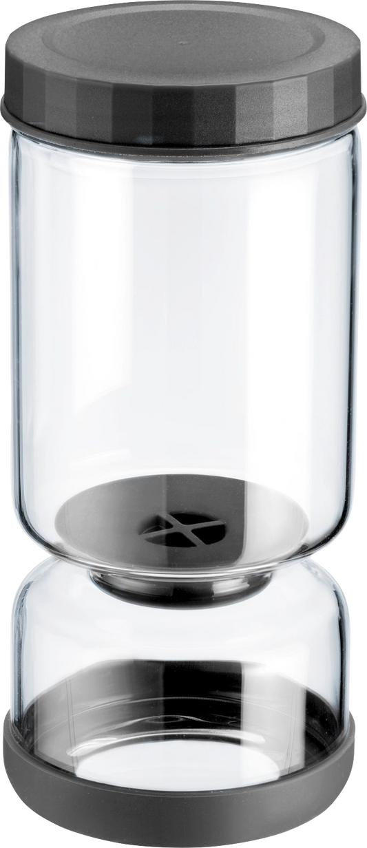 Westmark Abtropfglas Zwei-Kammer-System 1300ml für Aufbewahrung und Servieren von Lebensmitteln