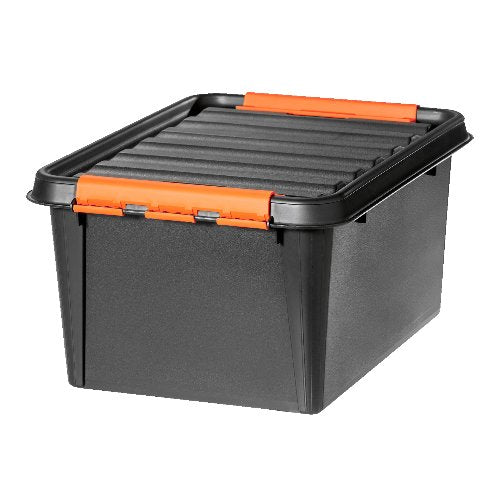 Orthex Box Robust schwarz für Transport und Lagerung von Lebensmitteln