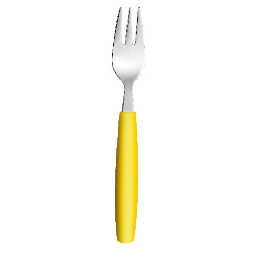 Amefa Kuchengabel Colour gelb, Edelstahl 18/0, ideal für den Einsatz in Kindergärten und Altenheimen