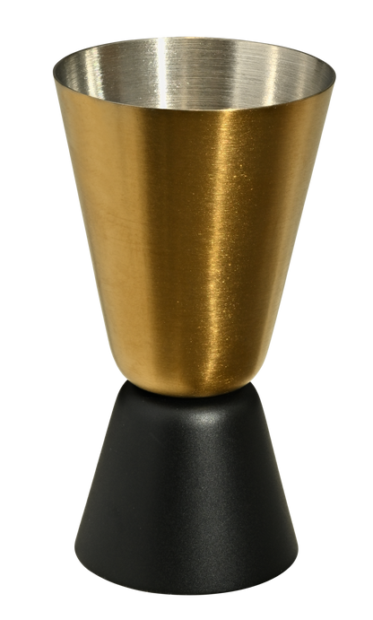 fivestars Rooftop Cocktail-Doppelmaß schwarz-gold für präzise Cocktailzubereitung