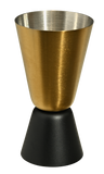fivestars "Rooftop" schwarz-gold Cocktail-Doppelmaß, 20/40ml, Edelstahl