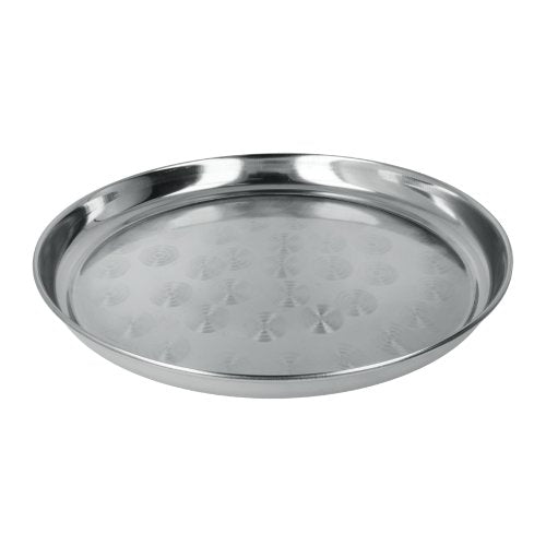 Metaltex Serviertablett rund Edelstahl 32 cm für Gastronomie