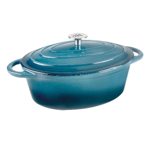 Lacor Kasserolle mit Deckel oval 4L Gusseisen für professionelle Küchen.