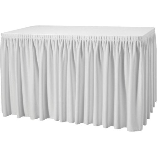 Dena Kombiskirting Plisseefalte 183x76cm weiß für Gastronomie