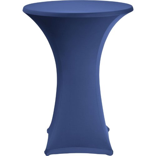 Dena Tischplattenbezug Stretch Ø70cm marineblau auf Stehtisch