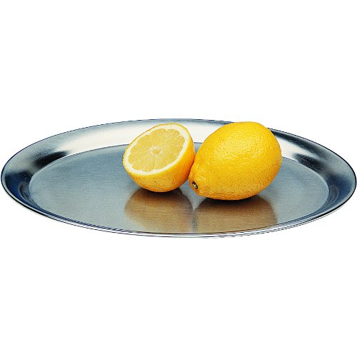 cent Serviertablett oval aus Edelstahl 18/10, ideal für Gastronomie