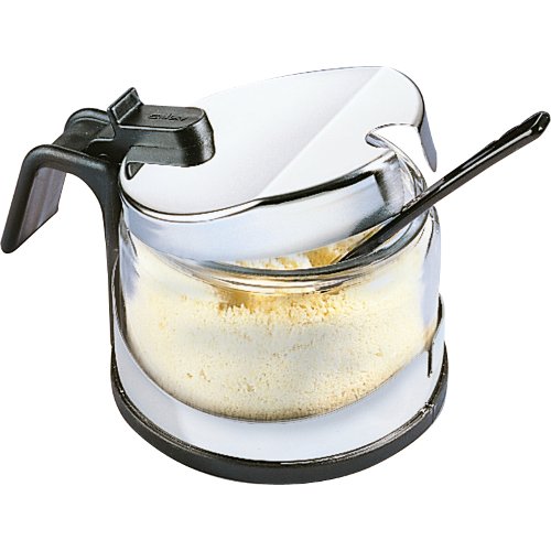 cent Zucker-/Marmeladendose aus Glas mit Edelstahldeckel, ideal für Gastronomie
