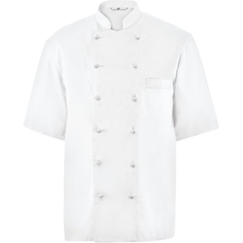 Greiff Kochjacke Herren, halbarm, weiß, ideal für den professionellen Einsatz in der Gastronomie