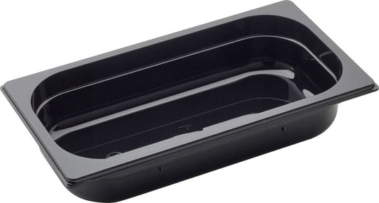 cent GN Behälter 1/3 aus Polycarbonat, schwarz, 2,4L, für Gastronomie