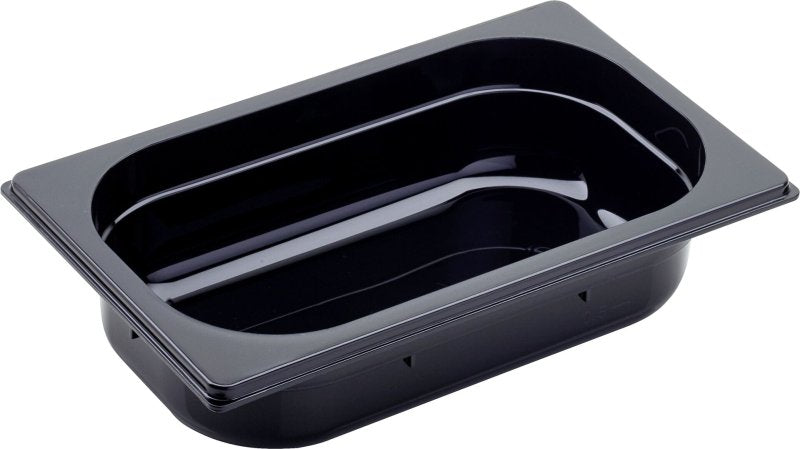cent GN Behälter 1/4 Polycarbonat schwarz, 1,7L, ideal für Gastronomie