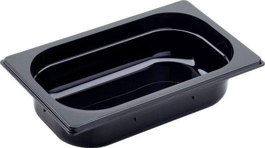 cent GN Behälter 1/4 Polycarbonat schwarz, 1,7L, ideal für Gastronomie