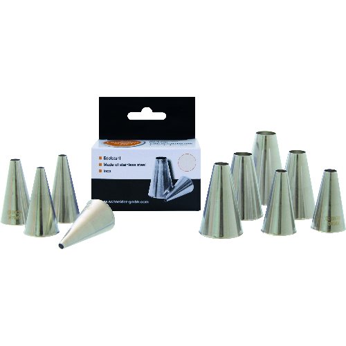 Schneider Lochtüllen 10er Set aus Edelstahl für Spritzbeutel