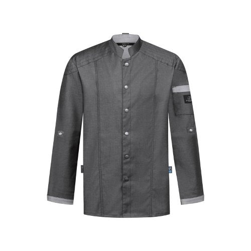 Greiff Kochjacke Herren Bikerstyle in anthrazit für Gastronomie