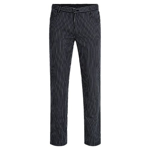 Greiff Herren-Hose Five-Pocket schwarz/weiß für Gastronomie