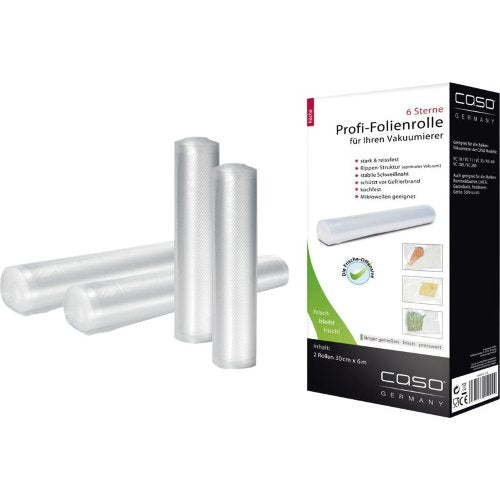 Caso Folienrollen PROFI für Sous Vide und Mikrowelle, 28x600 mm, 2er Pack