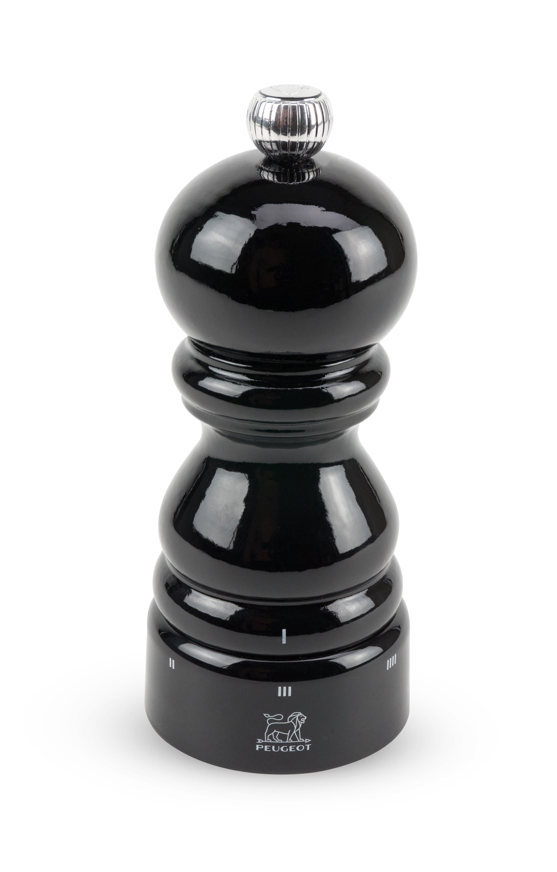 PEUGEOT Paris Pfeffermühle 12 cm, schwarz lackiert, für Gewürze am Tisch