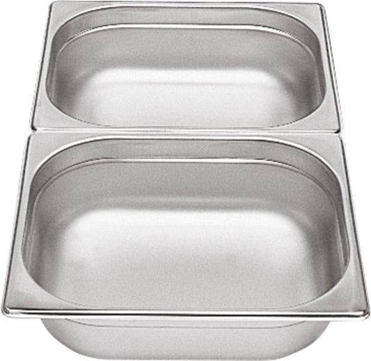 Cookmax GN Behälter 1/2 Edelstahl T: 65 mm, 4l für die Aufbewahrung von Lebensmitteln
