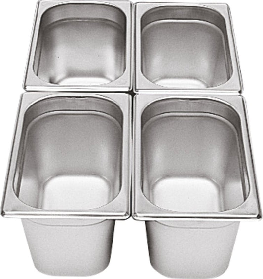 Cookmax GN Behälter 1/4 Edelstahl T: 150 mm, 4l für die Gastronomie