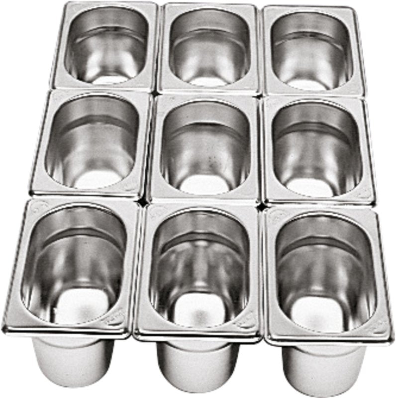 Cookmax GN Behälter 1/9 Edelstahl, 0,8l für Gastronomie und gewerbliche Nutzung