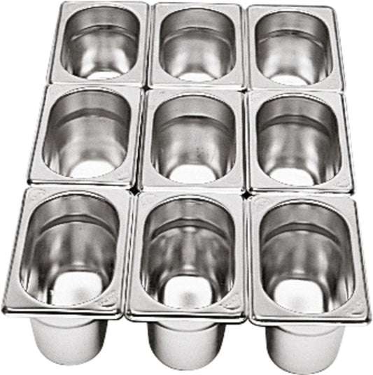 Cookmax GN Behälter 1/9 Edelstahl T: 100 mm, 1,1l für Gastronomie