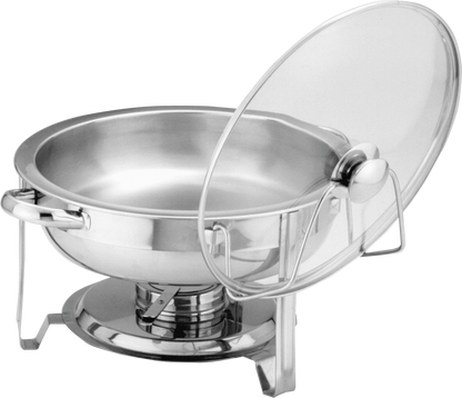 cent Chafing-Dish rund mit Glasdeckel für Buffets und Veranstaltungen