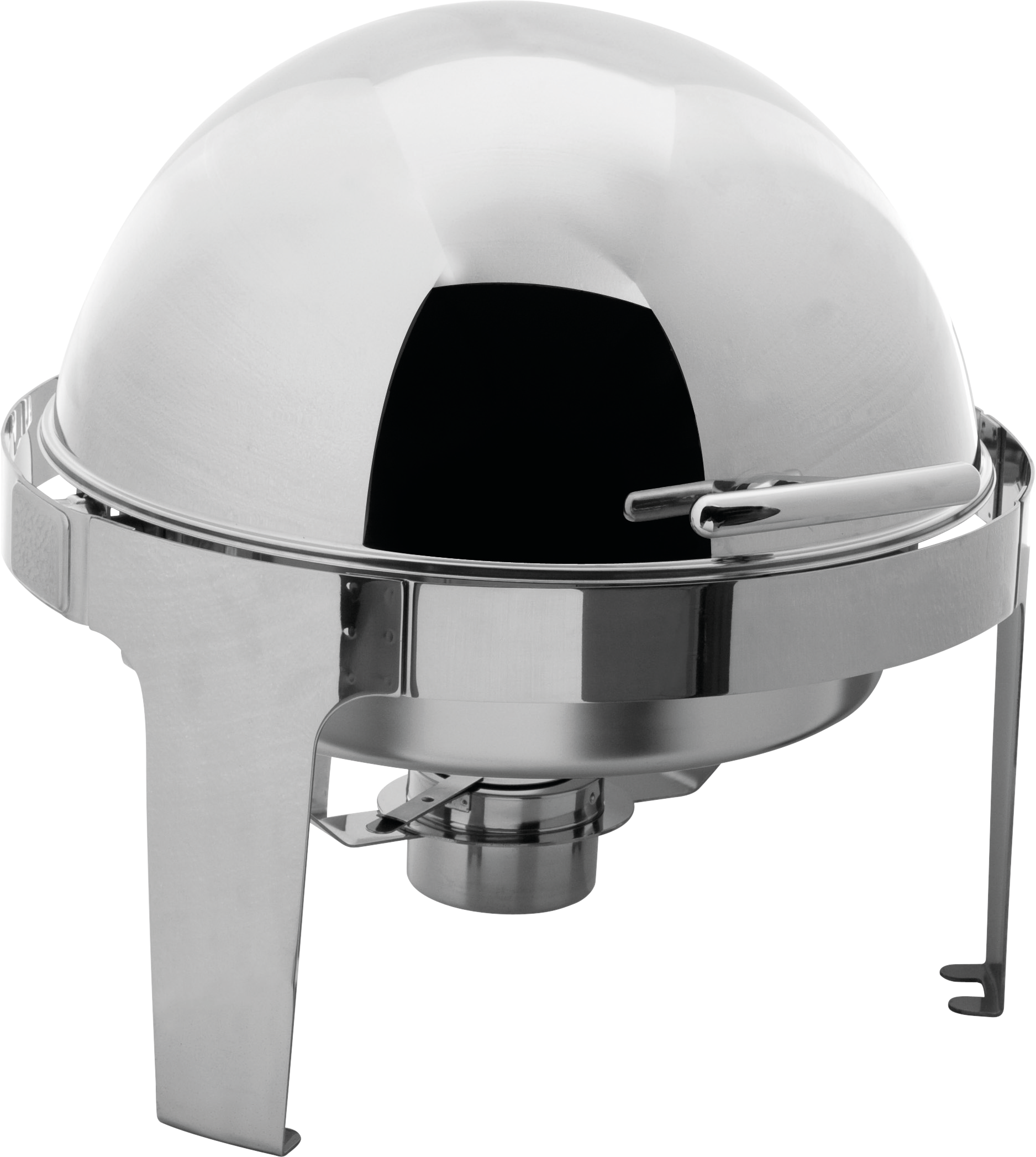 cent Chafing Dish rund, 6 Liter – Buffetgerät aus Edelstahl mit Rolltopdeckel